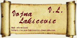 Vojna Lakićević vizit kartica